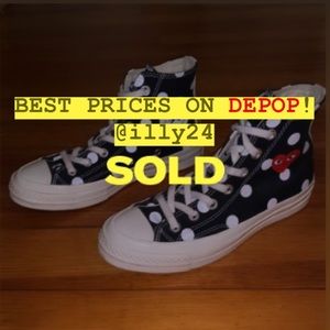Comme Des Garçons Play Converse Polka Dot (Black)